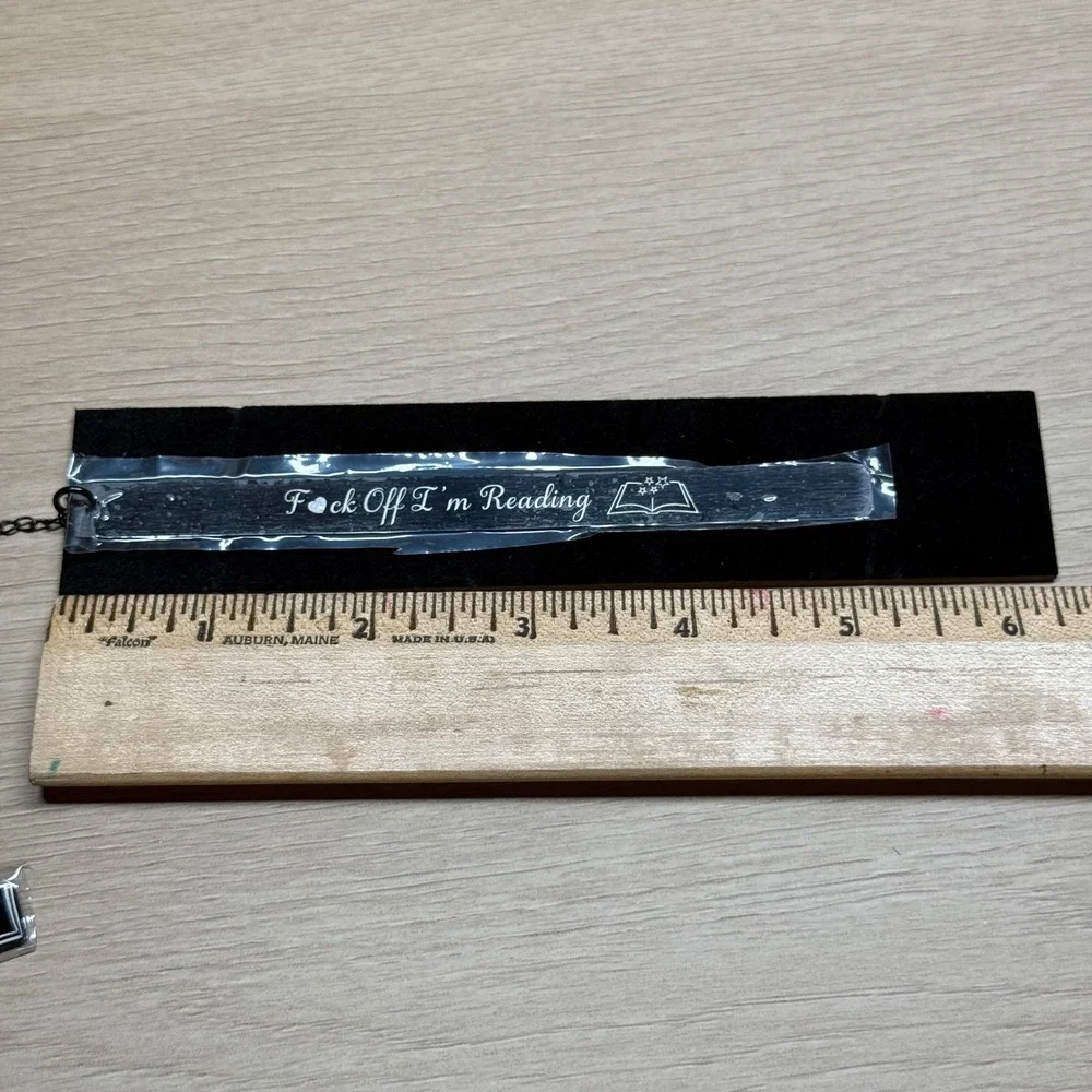 Metal Bookmark F Off I'm‎ Reading Black Stainless Steel Bookish Gift
